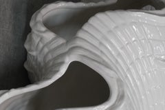 Big Ceramic Clam Shell Lamp by Studio A Smania Milano, Italy, 1970s