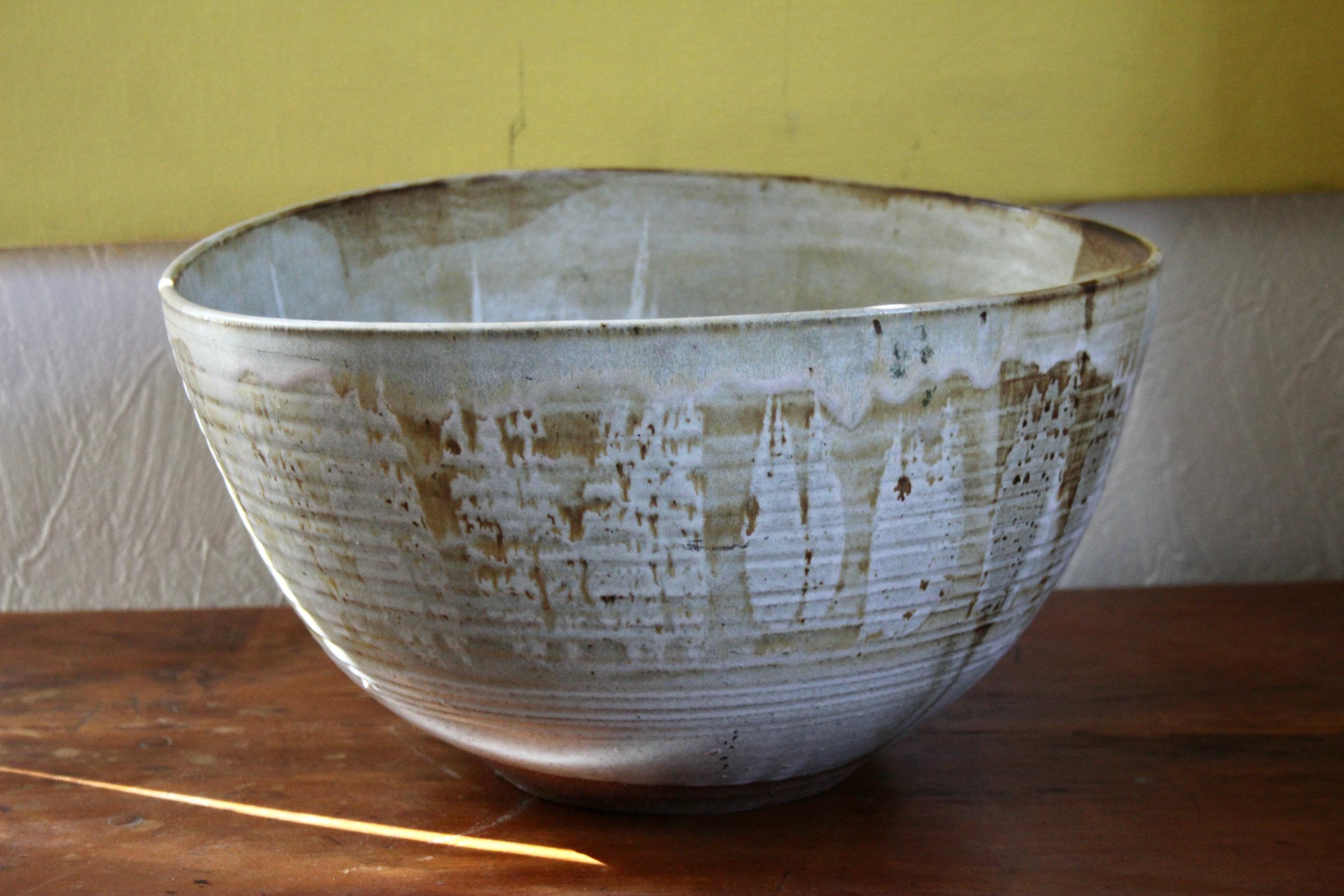 Cuenco decorativo grande de cerámica en venta 5