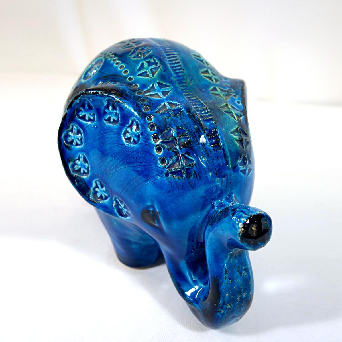 Italian Big Ceramic Elephant from the Rimini Blu Series by Aldo Londi for Bitossi