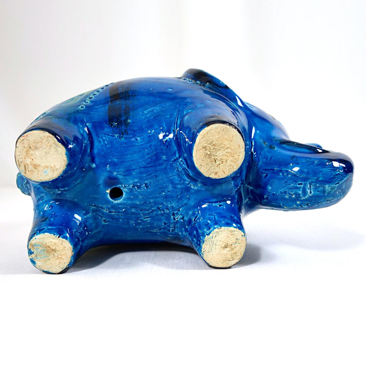 Big Ceramic Elephant from the Rimini Blu Series by Aldo Londi for Bitossi 2