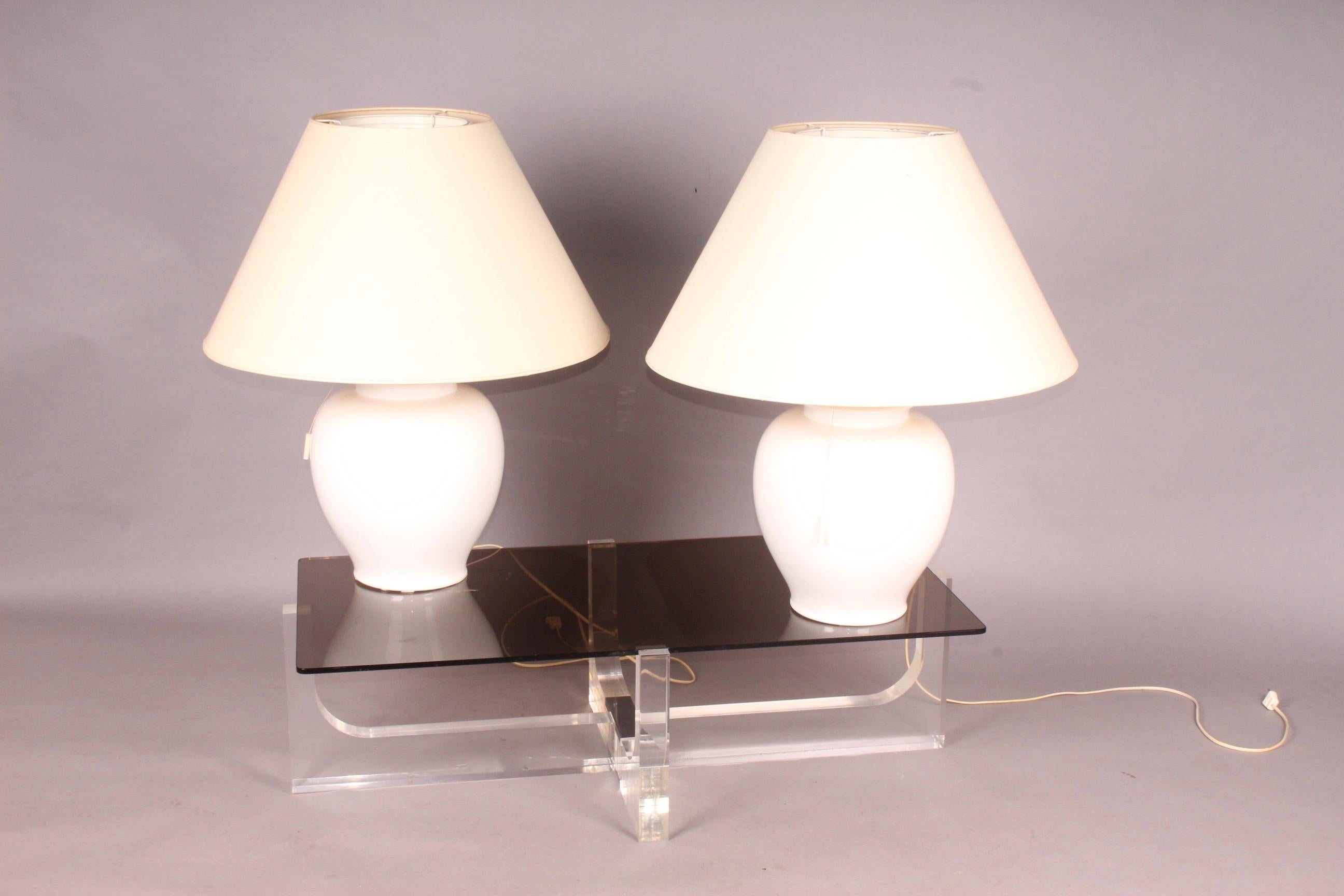 Big Ceramic Pair of Table Lamp In Good Condition In grand Lancy, CH