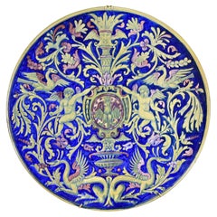 Big Ceramic Plate by Alberto Rubboli, 1950s