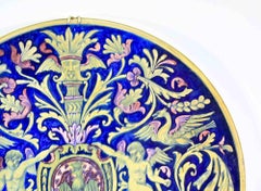 Big Ceramic Plate by Alberto Rubboli, Mid-20th Century