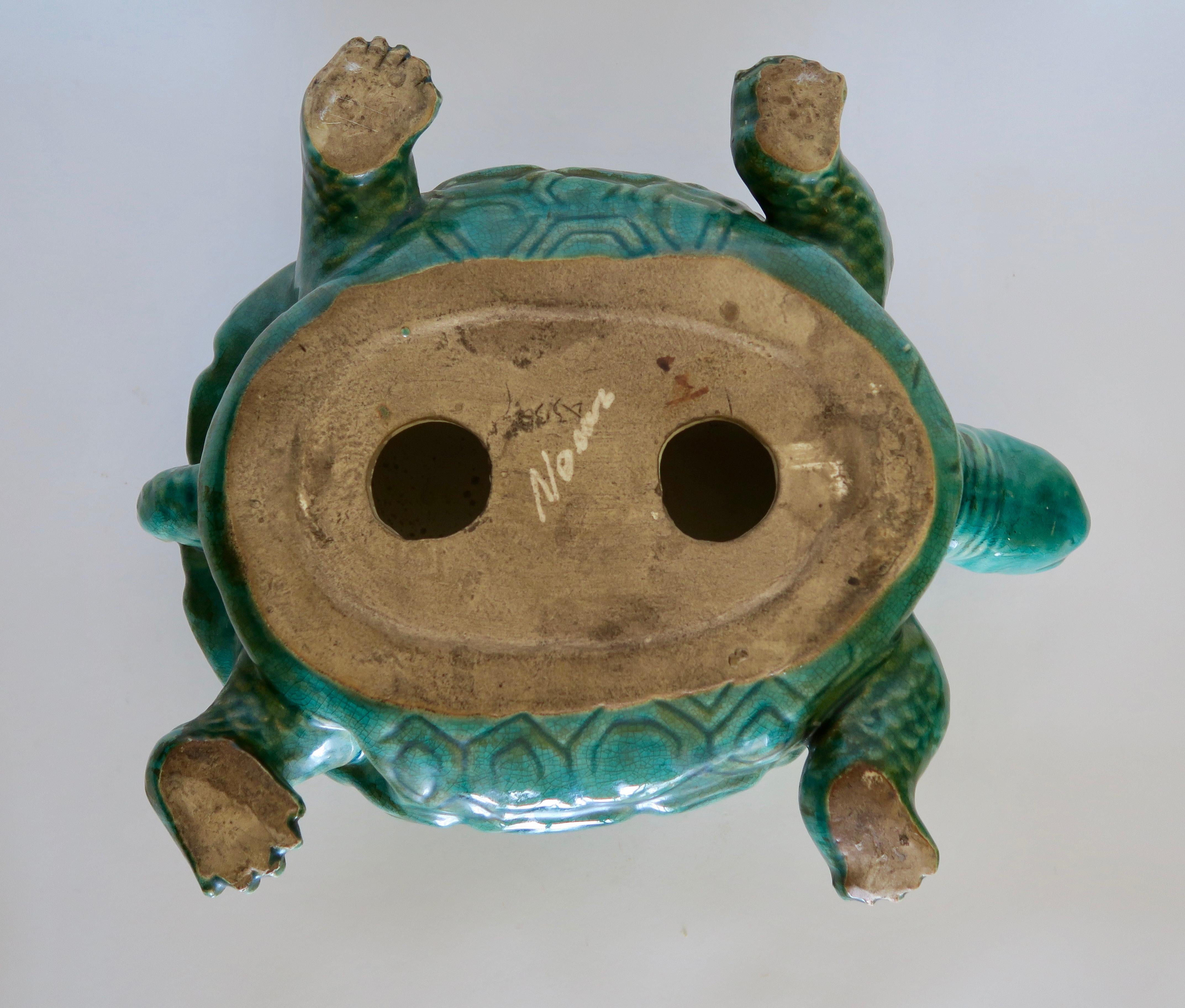 Mid-20th Century Big Ceramic Turtle, Italy, 1950s For Sale