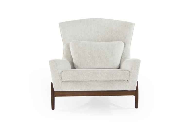 Big Chair by Jens Risom in Chenille For Sale at 1stdibs