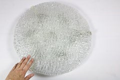 Großer Kronleuchter von Kalmar, Österreich, Eisglas, 1970er Jahre