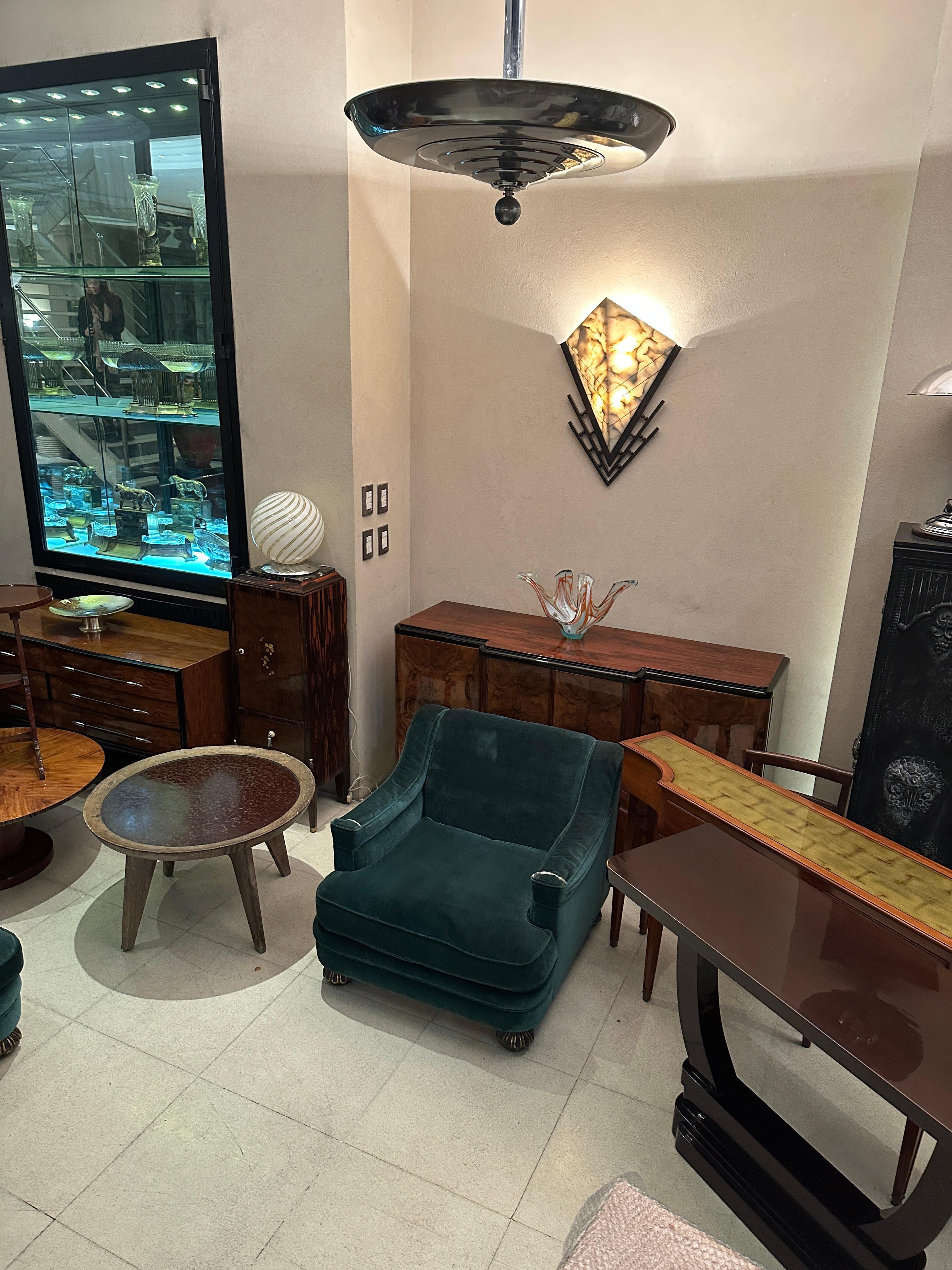 Grande lampadario cromato 1920, stile Art Deco in vendita 7