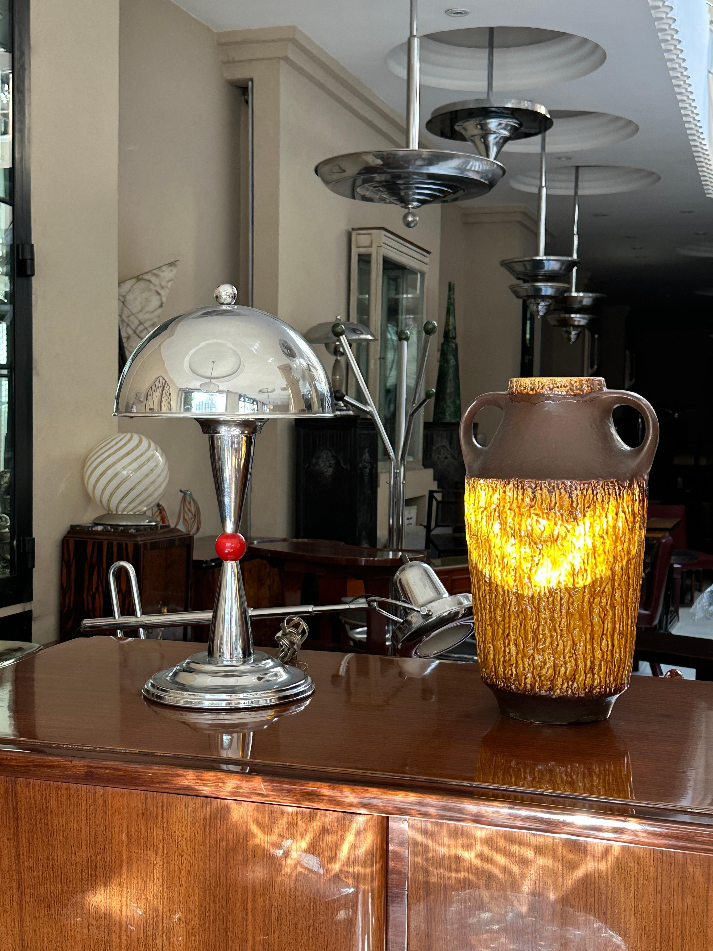 Grande lampadario cromato 1920, stile Art Deco in vendita 8