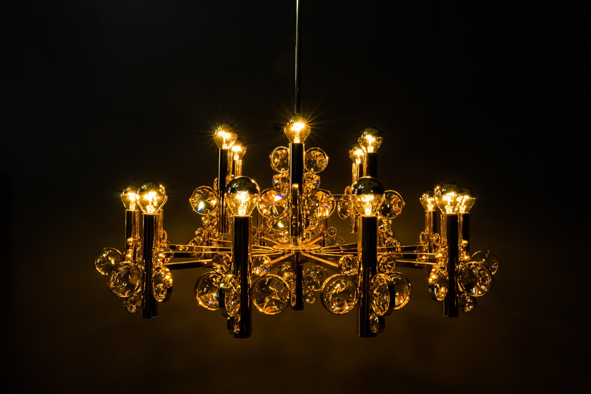Big Chandelier in the Style of Palwa, Vienna, 1960s 7
