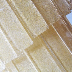 Grande lampadario cascata a spirale in vetro di Murano ambrato by Multiforme