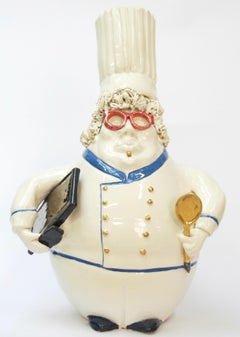 Big Chef, Kitchen Decorative Centerpiece Handmade Italy 2020, Hand-Crafted