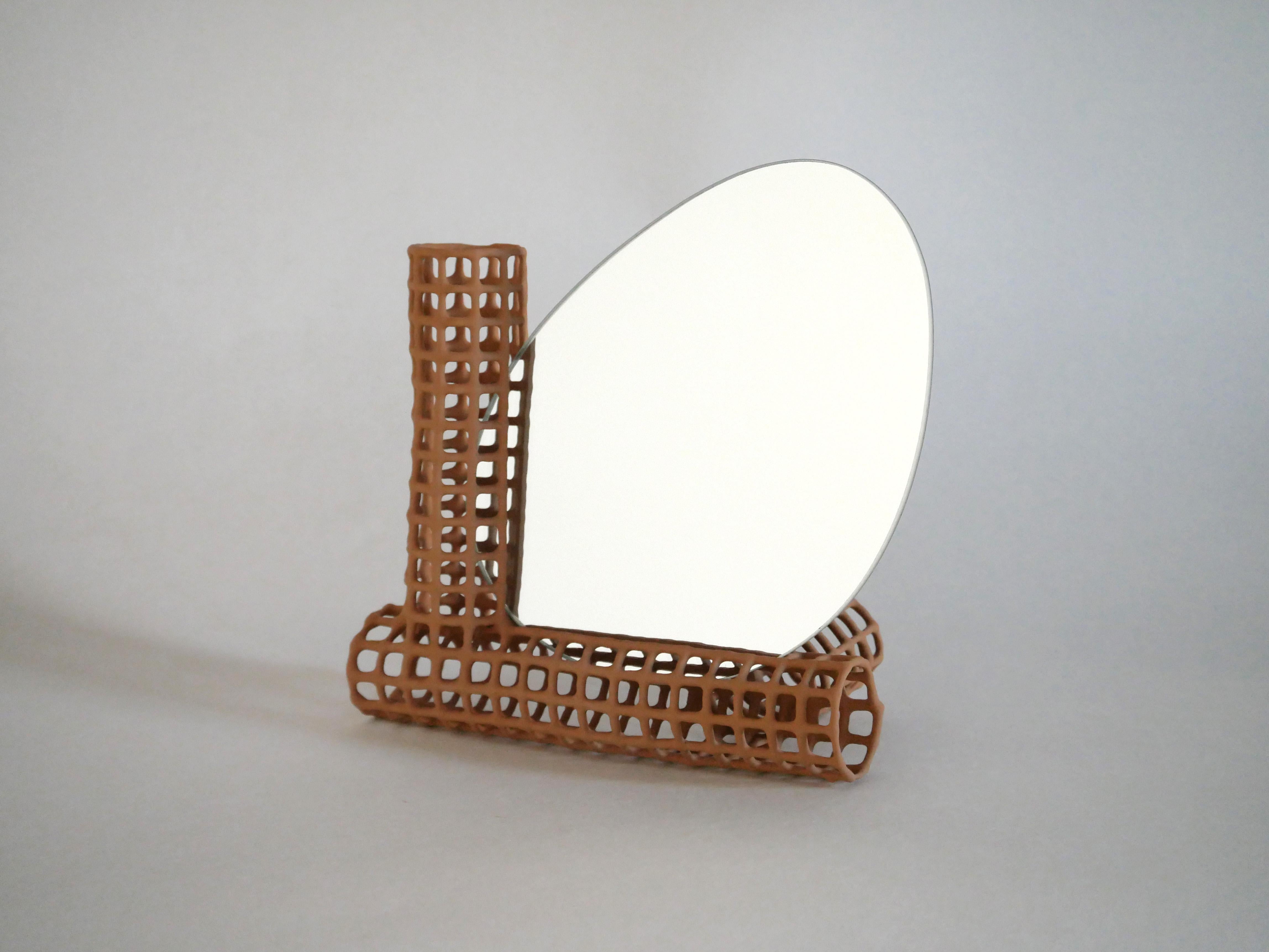 Metal Big Chevalet Table Mirror by Dzovag Kotchian For Sale