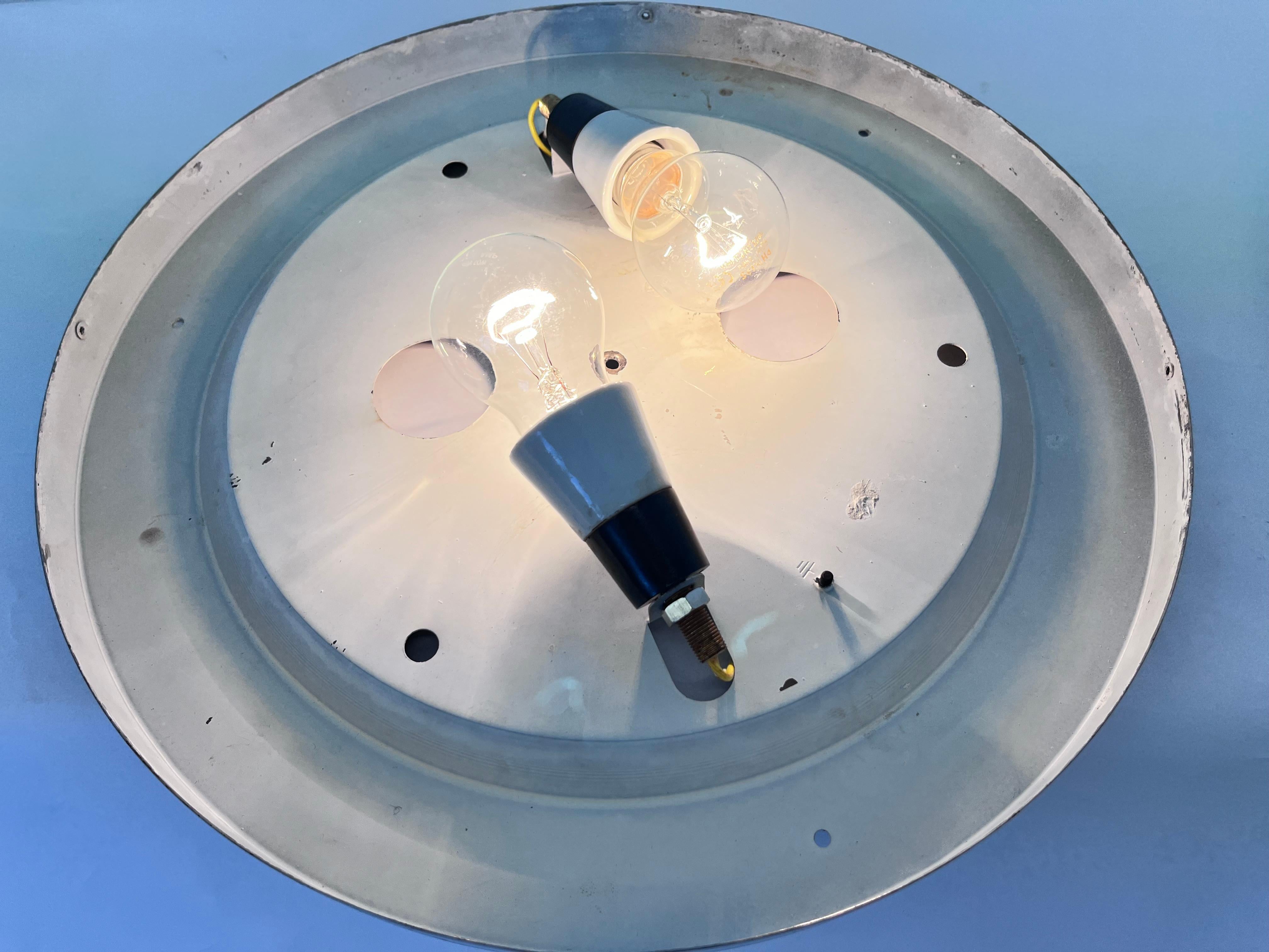Big Chrome Bauhaus Ceiling or Wall Lamp/Flushmount, 1940s - 3 pieces available For Sale 1