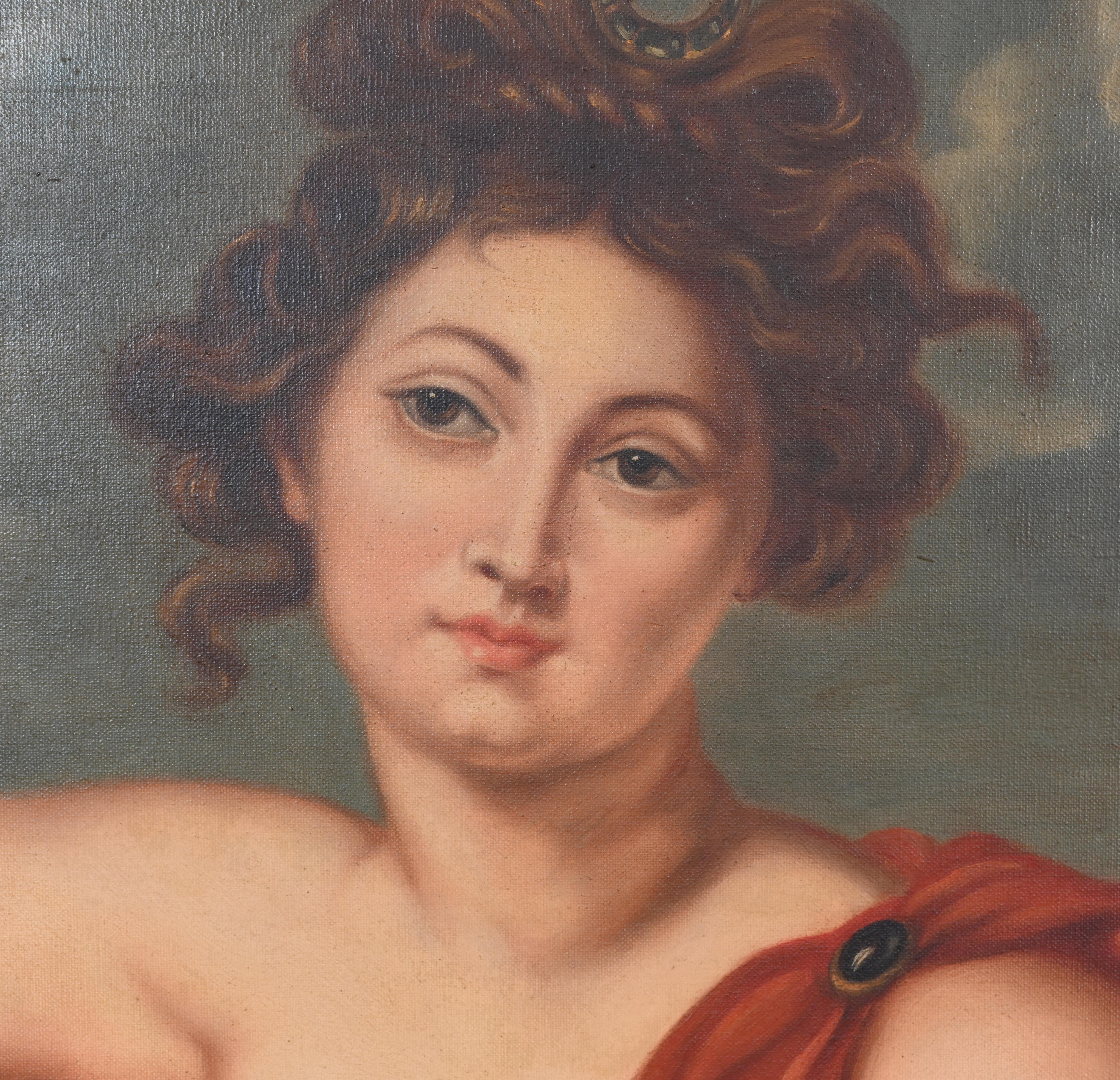 Big Classical Oil Painting Diana Huntress after Rubens 1880 For Sale 5