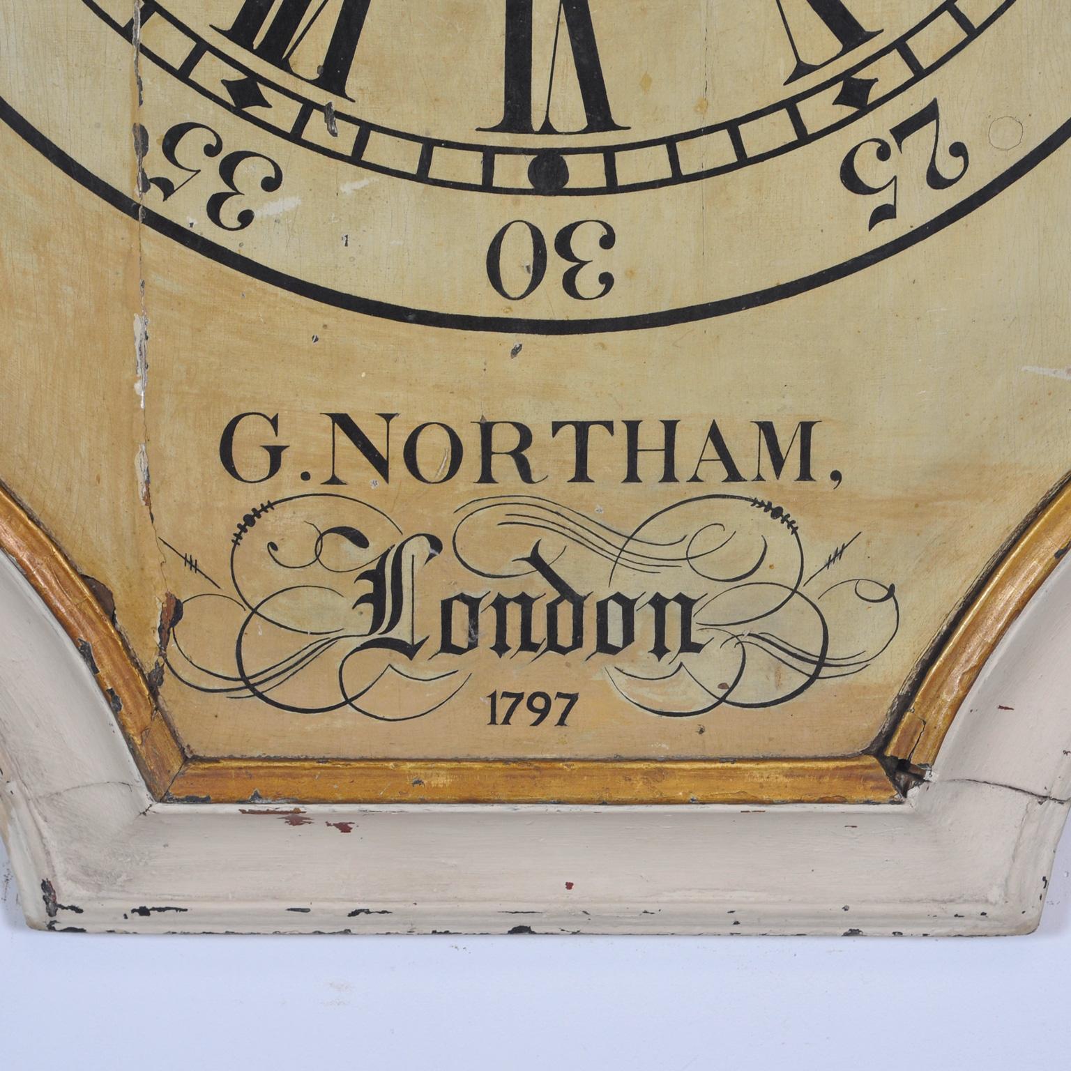 Big Clock Face, Anno 1797 In Distressed Condition For Sale In Amsterdam, Noord Holland
