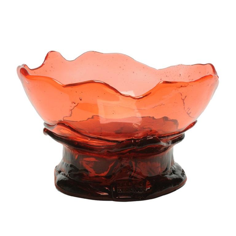 Big Collina Large Resin Vase in Clear Dark and Light Ruby by Gaetano Pesce For Sale