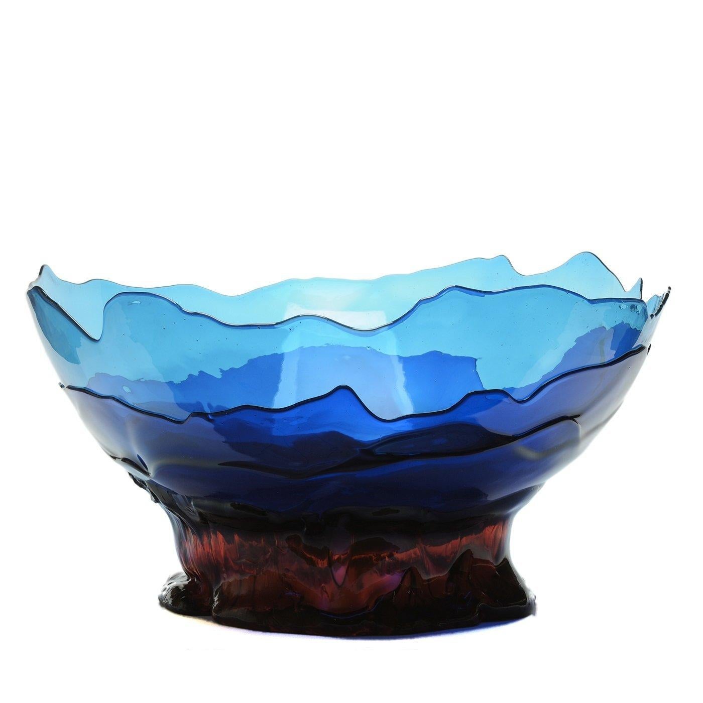 Italian Big Collina Vase Extracolor XXL Blue and Ruby by Corsi Design Factory For Sale