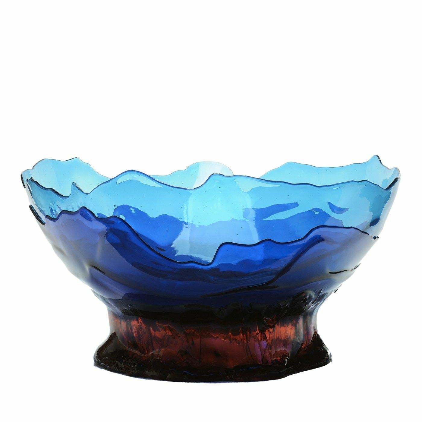 Resin Big Collina Vase Extracolor XXL Blue and Ruby by Corsi Design Factory For Sale