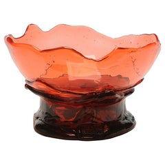 Vaso in resina Big Collina XL in rubino chiaro e scuro di Gaetano Pesce
