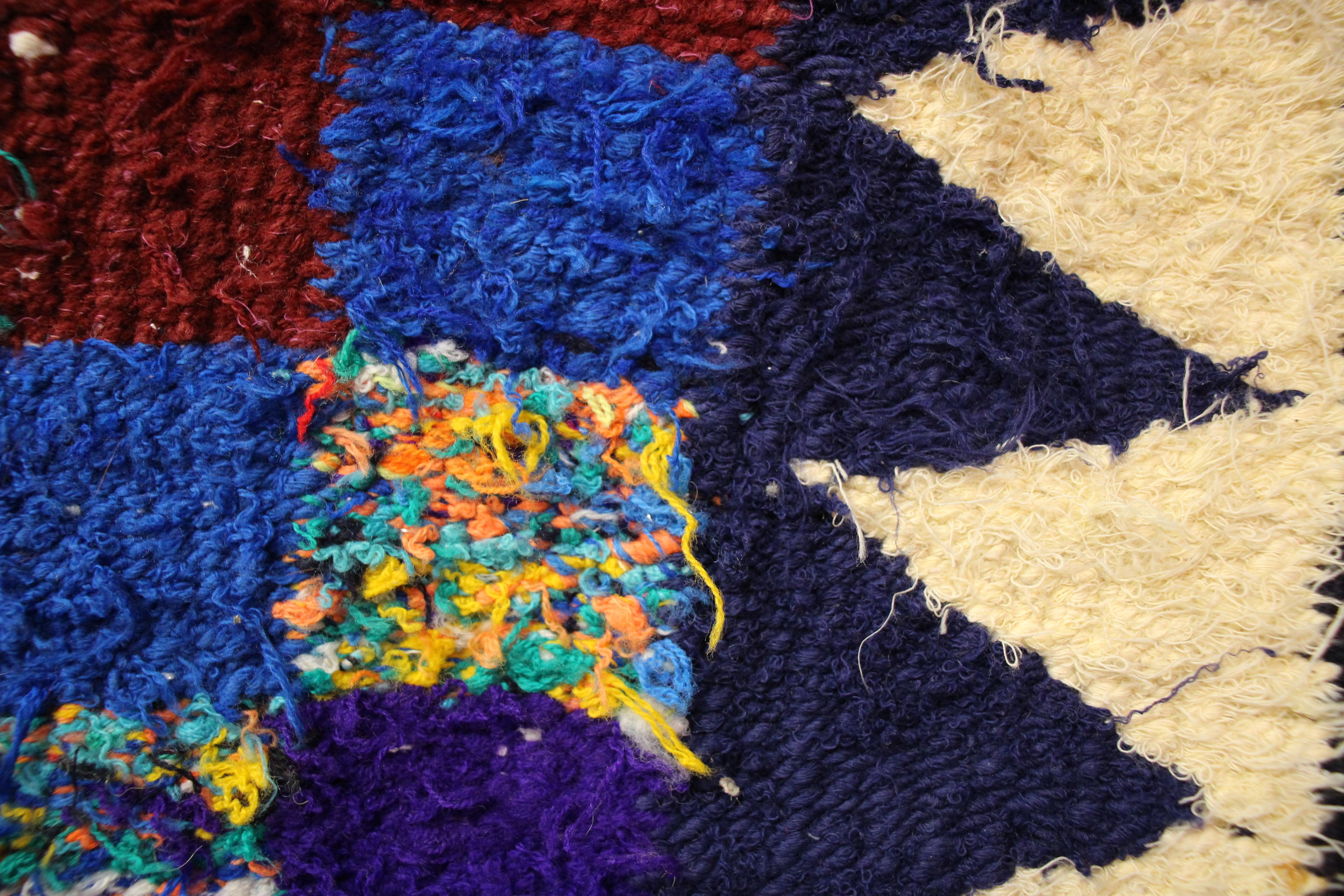 Late 20th Century Big Colorful Vintage Carpet, Boho Style Rug, Similar to Kilim