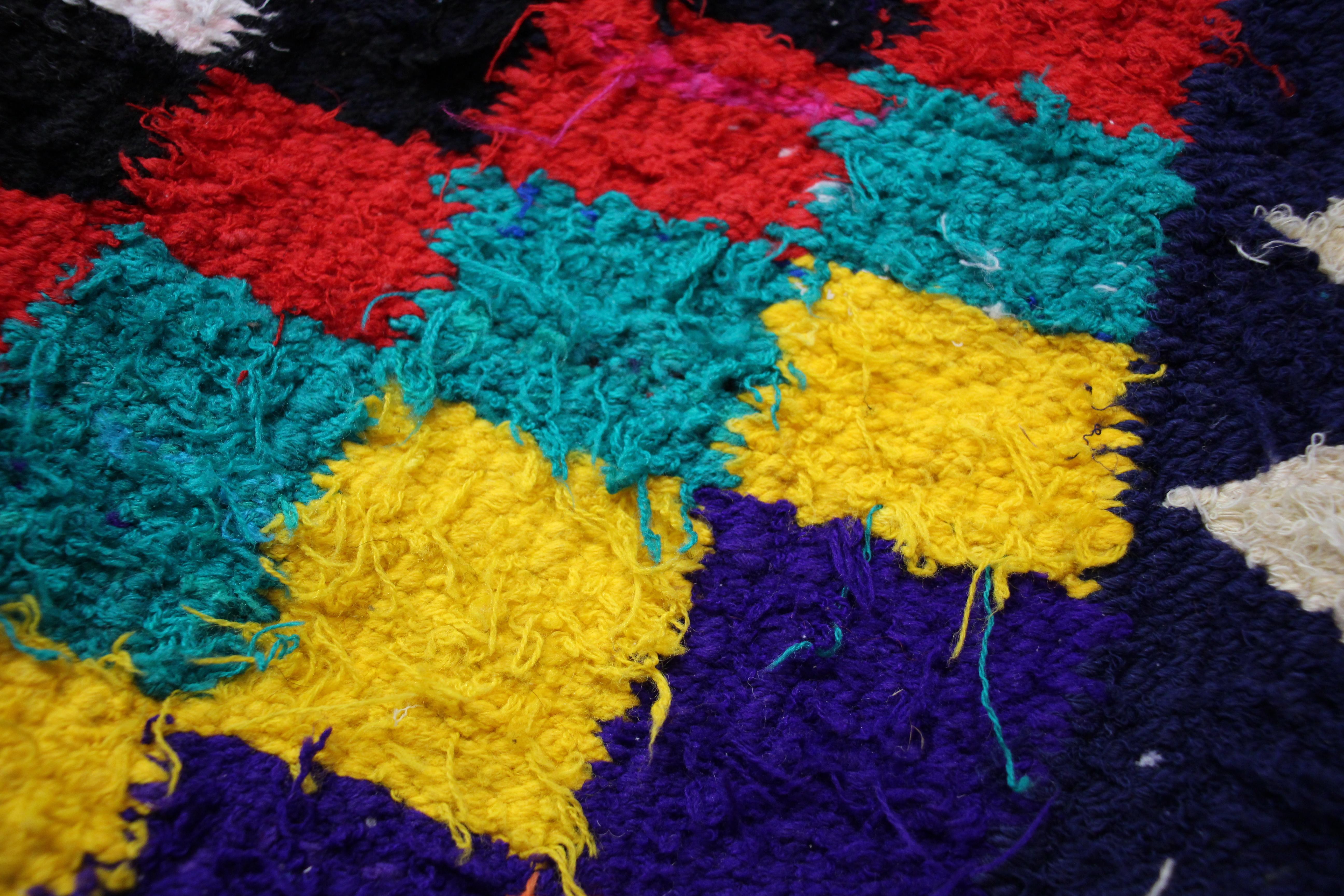 Big Colorful Vintage Carpet, Boho Style Rug, Similar to Kilim In Good Condition In Hamburg, DE