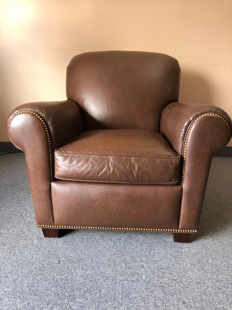 Big Comfy Supple Leather Club Chair For, Big Comfy Leather Chair