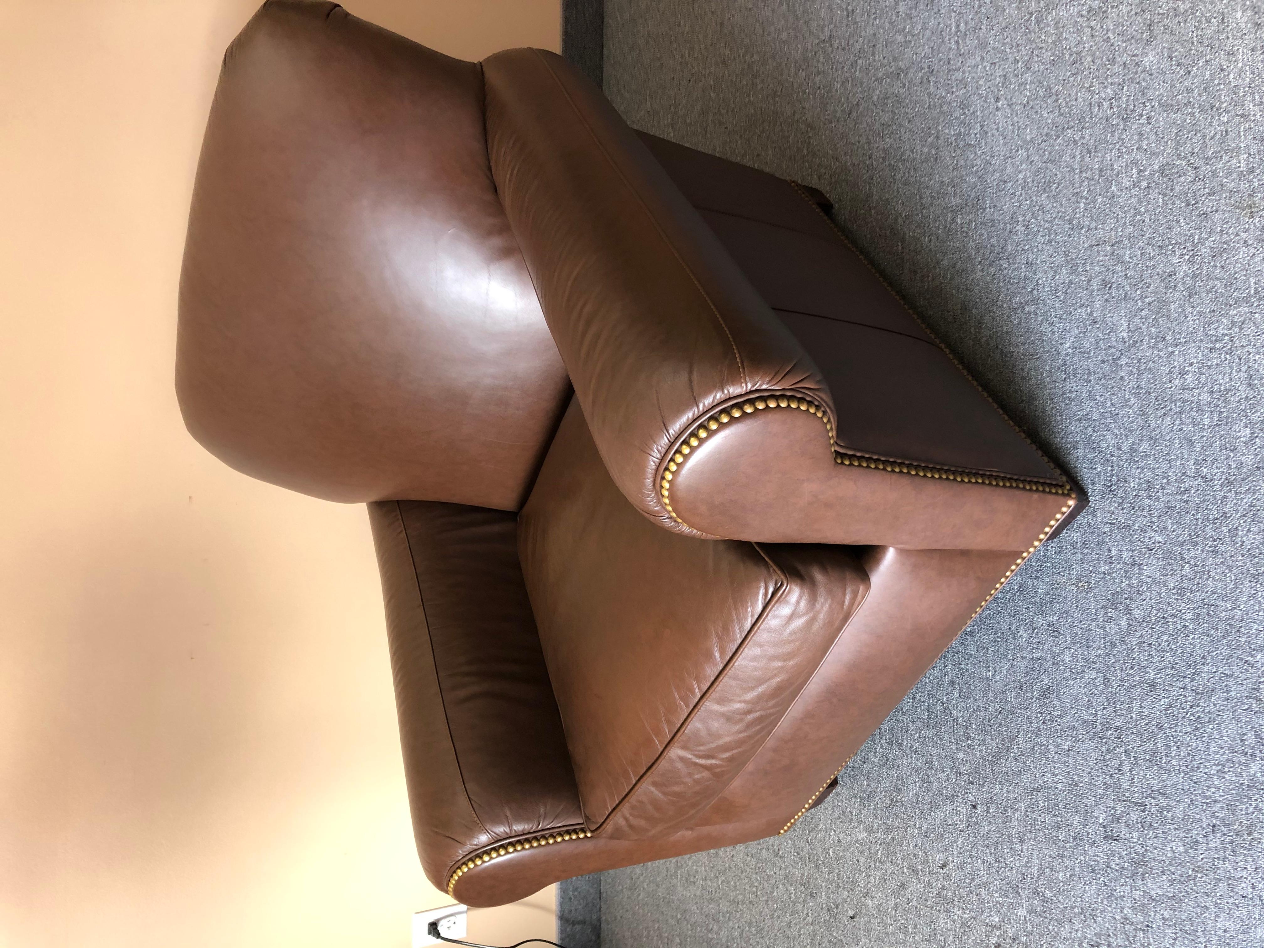 American Big Comfy Supple Leather Club Chair