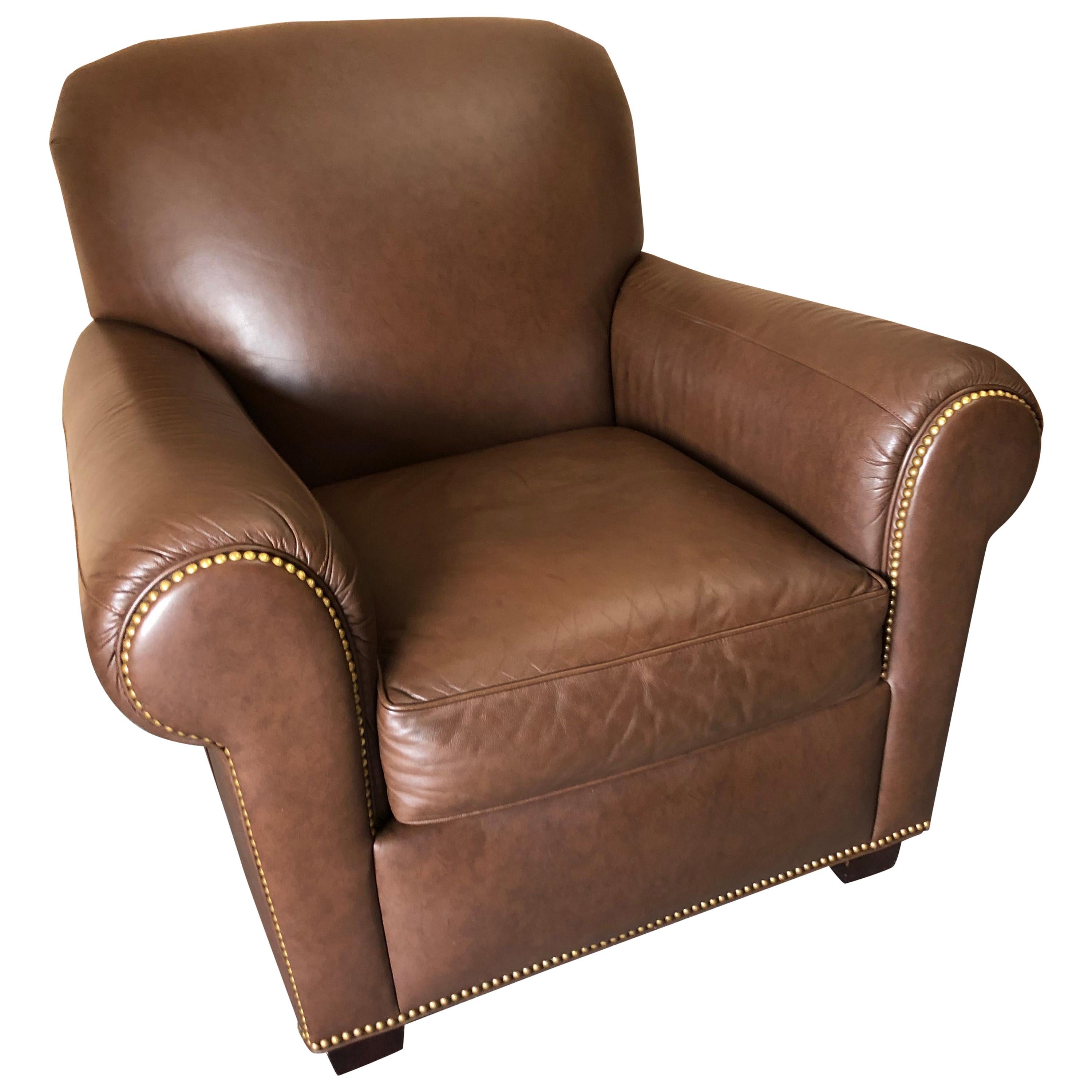Big Comfy Supple Leather Club Chair