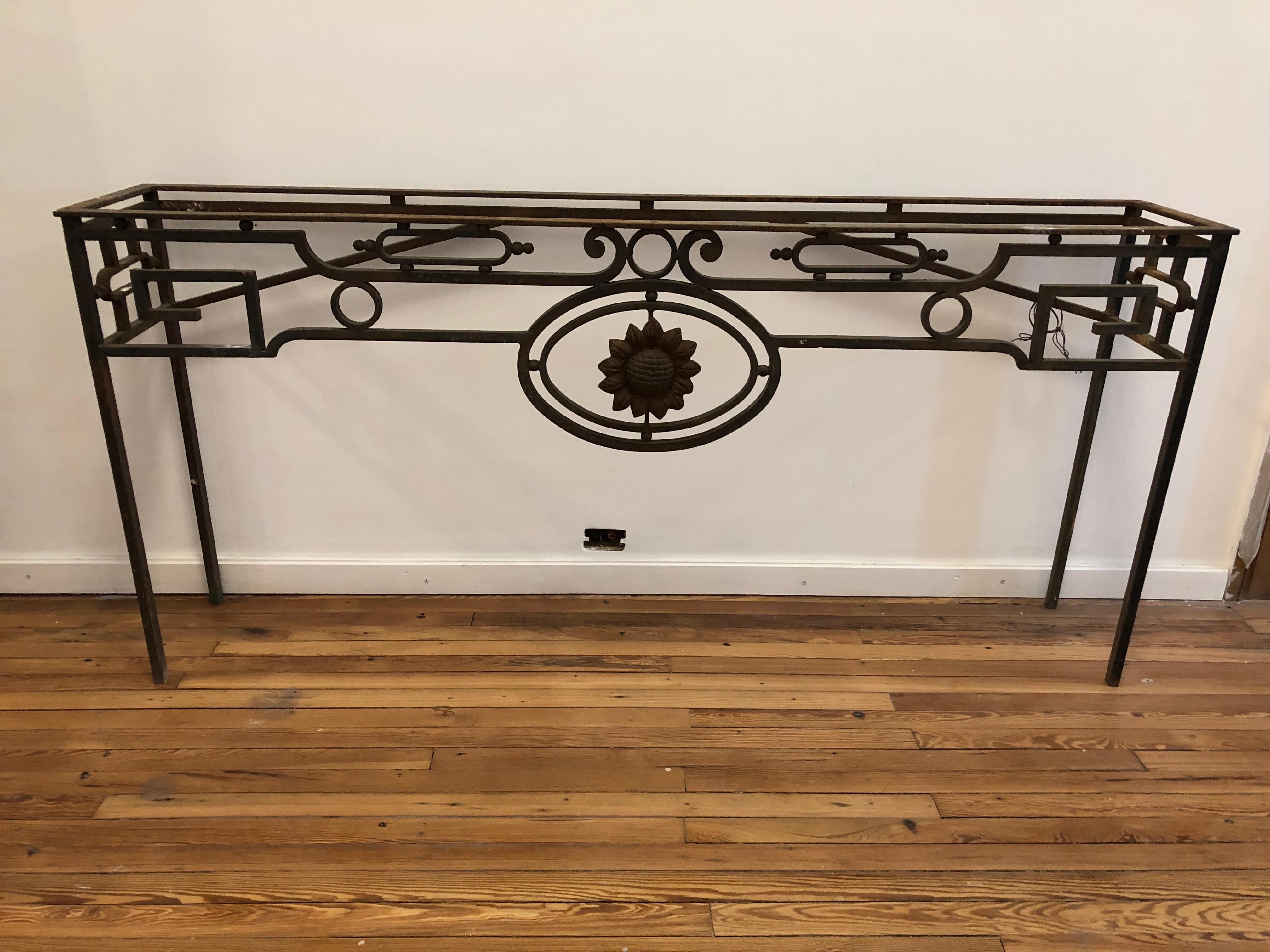 Big Console in iron, 1900, French, Style: Art Nouveau, Liberty, jugendstil For Sale 2