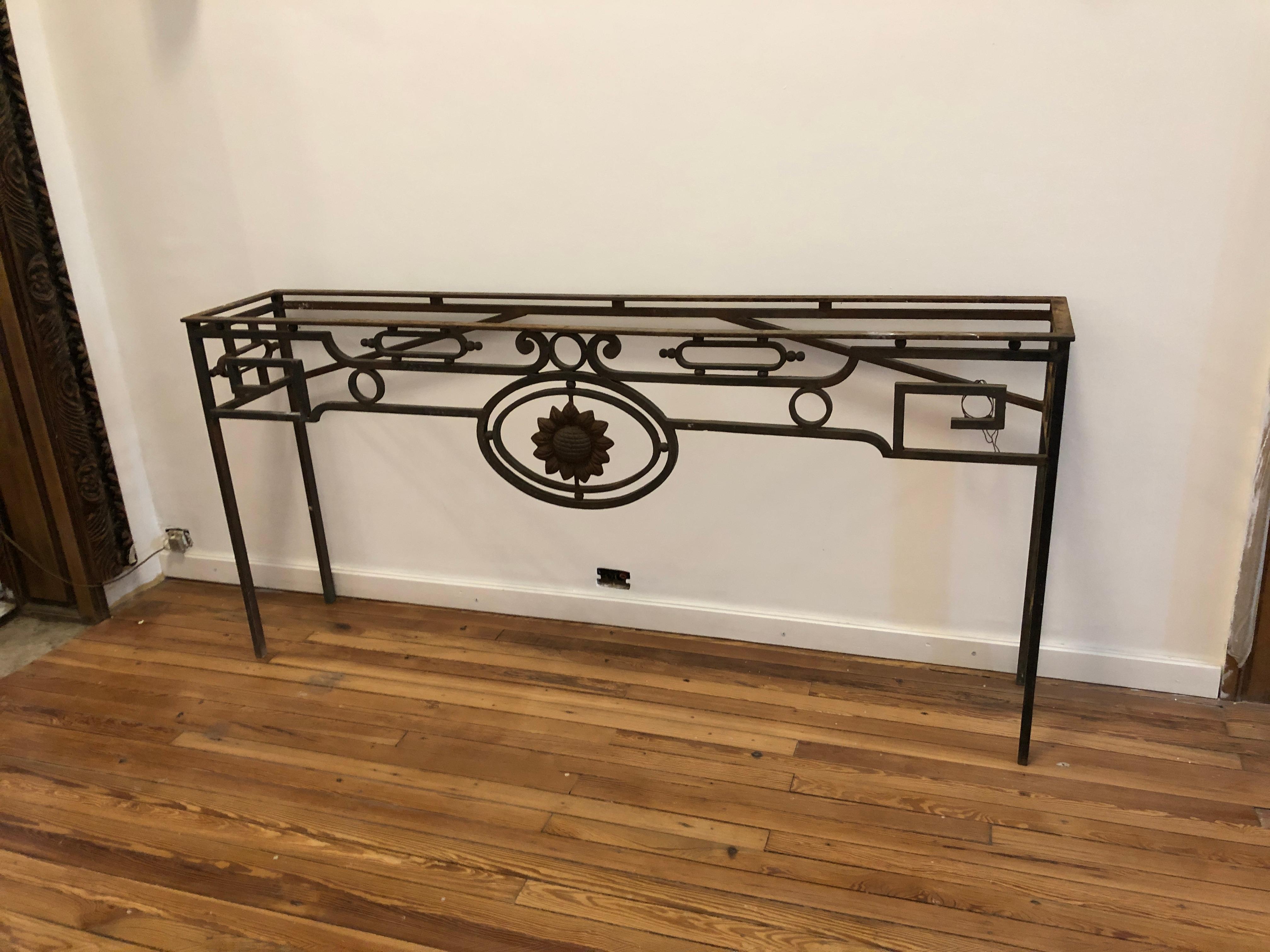 Big Console in iron, 1900, French, Style: Art Nouveau, Liberty, jugendstil For Sale 3