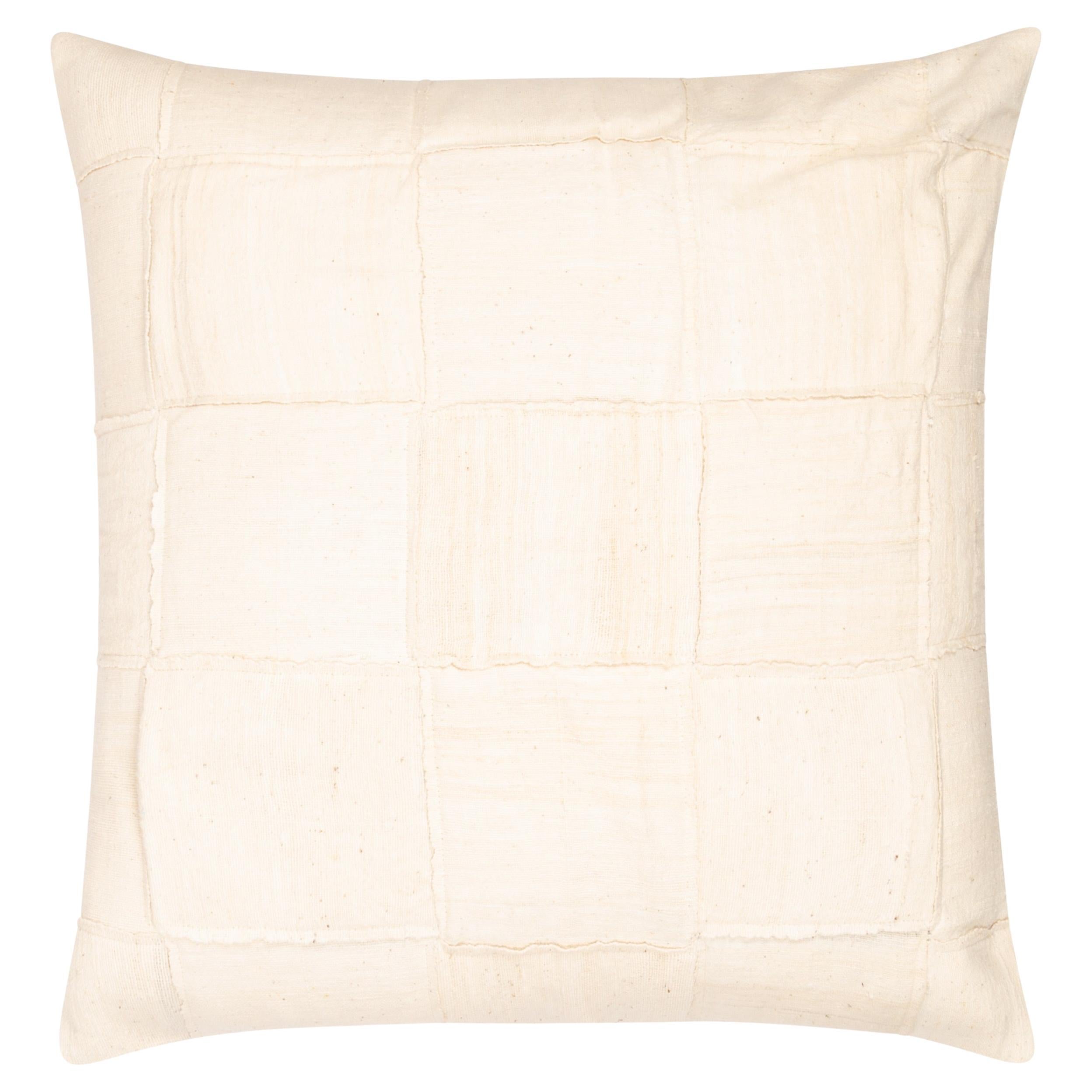 Big Contemporary White Handwoven Cushion Cover For Sale