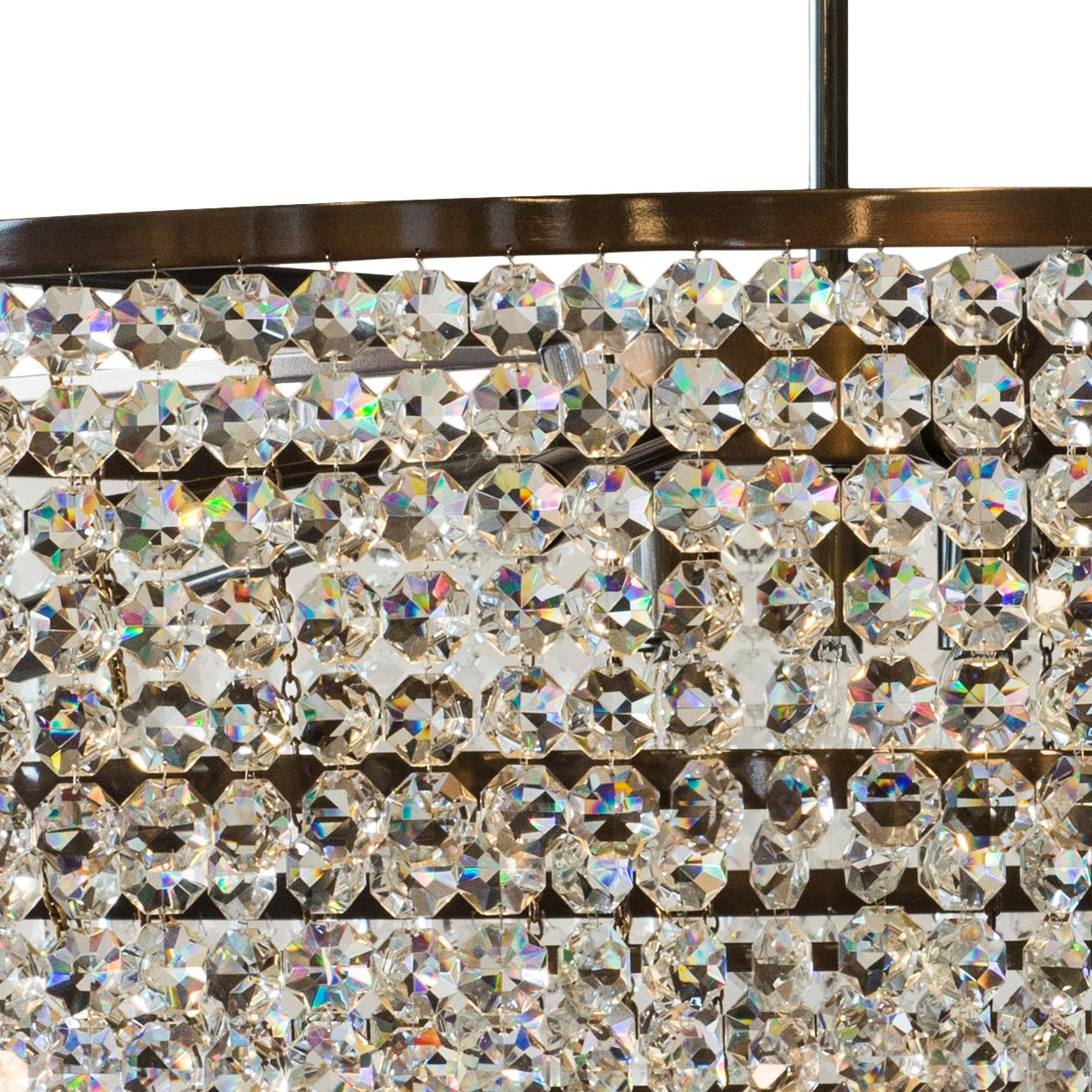 Gran araña de cristal al estilo de los años 60 Reedición Austríaco en venta