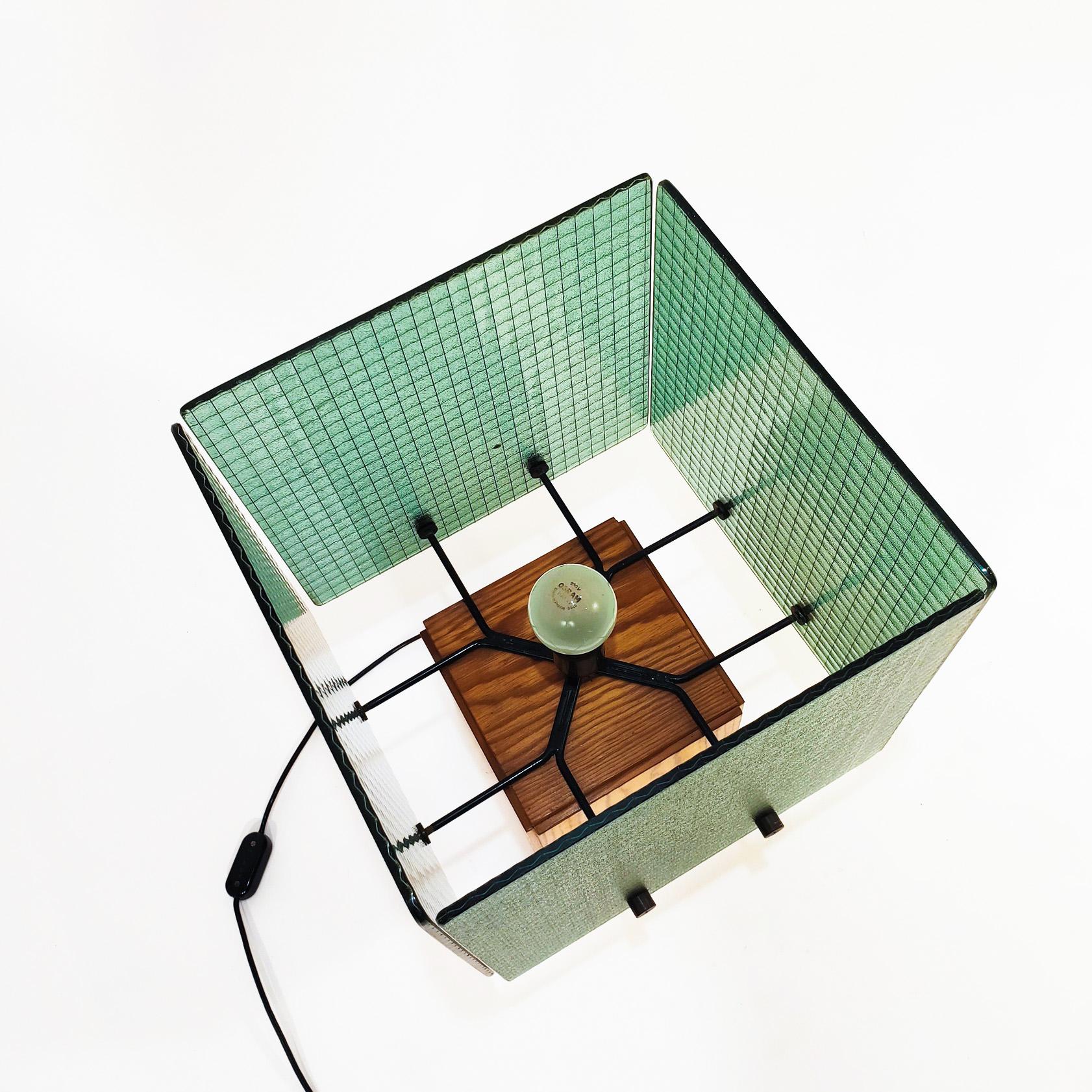 Spanish Big cubist postmodern spanish table lamp, 1970 For Sale