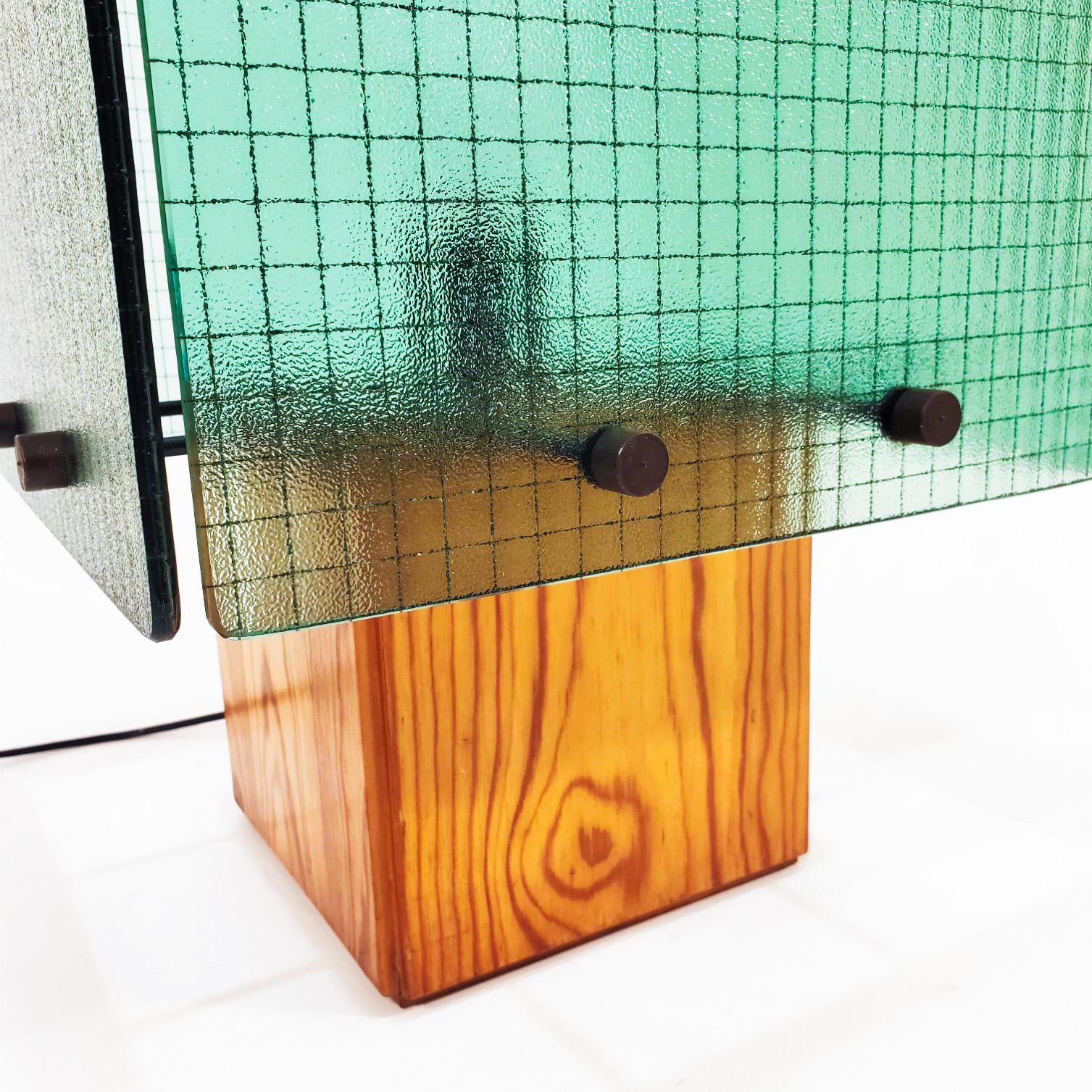 Big cubist postmodern spanish table lamp, 1970 In Good Condition For Sale In SANT ADRIÀ DE BESÒS, ES
