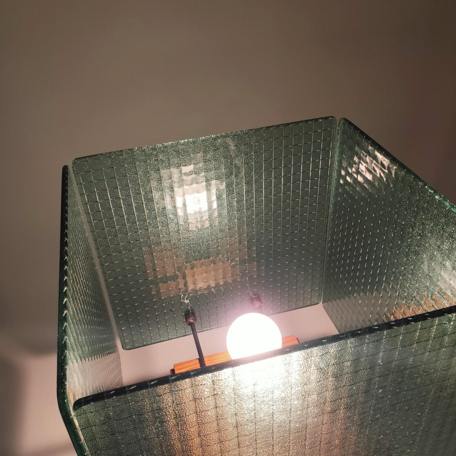 Big cubist postmodern spanish table lamp, 1970 For Sale 2