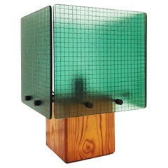 Vintage Big cubist postmodern spanish table lamp, 1970