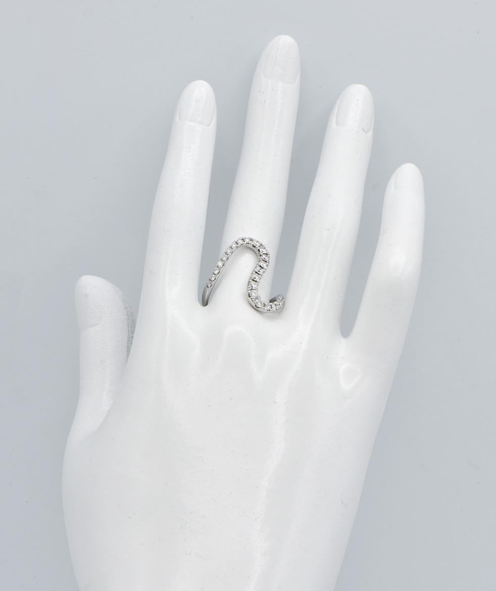 Round Cut Big Curve Diamond Fashion Ring For Sale