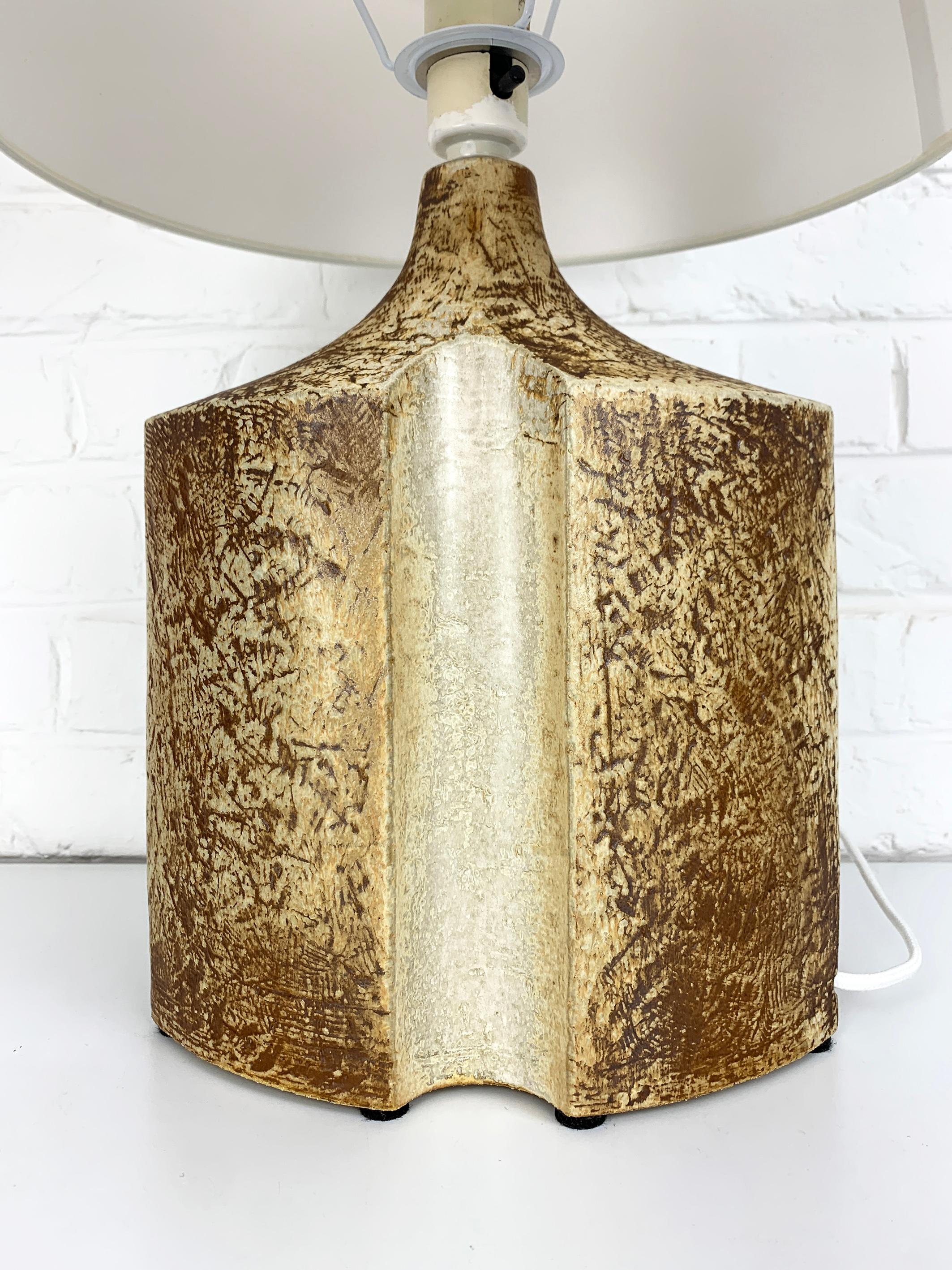 Big Danish Søholm Stentøj ceramic table lamp, glazed stoneware by Haico Nitzsche For Sale 3
