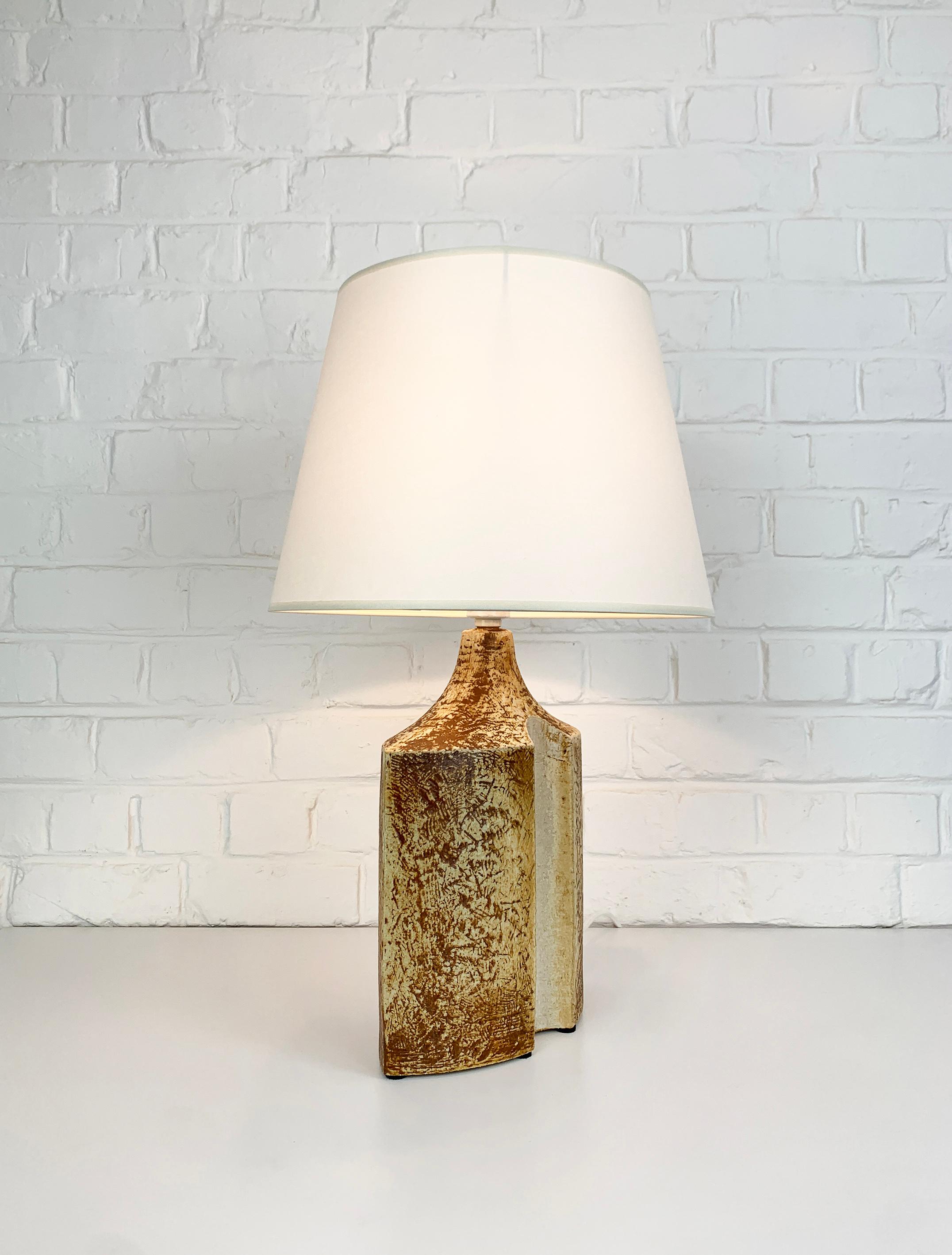 Scandinavian Modern Big Danish Søholm Stentøj ceramic table lamp, glazed stoneware by Haico Nitzsche For Sale
