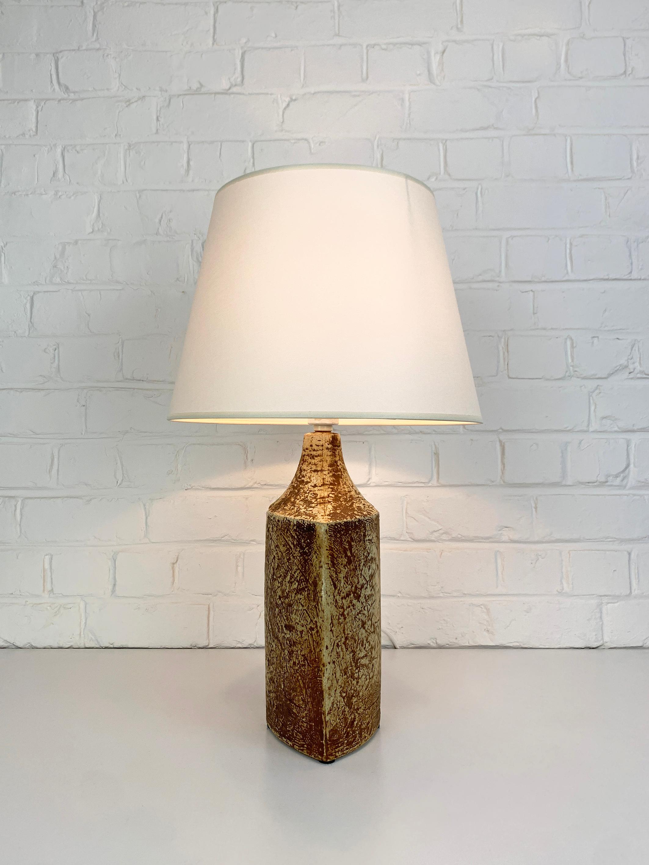 Danois Grande lampe de table danoise en céramique Søholm Stentøj, grès émaillé par Haico Nitzsche en vente