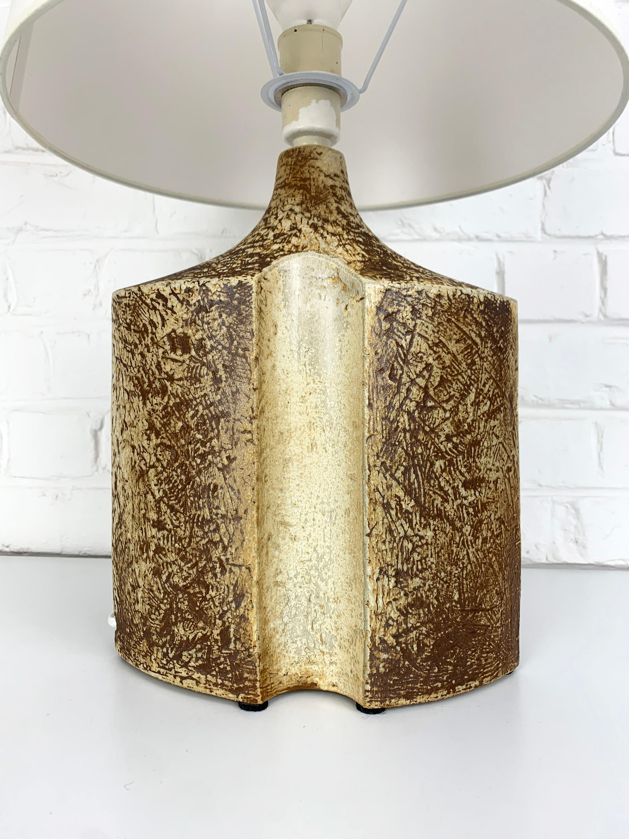 20th Century Big Danish Søholm Stentøj ceramic table lamp, glazed stoneware by Haico Nitzsche For Sale