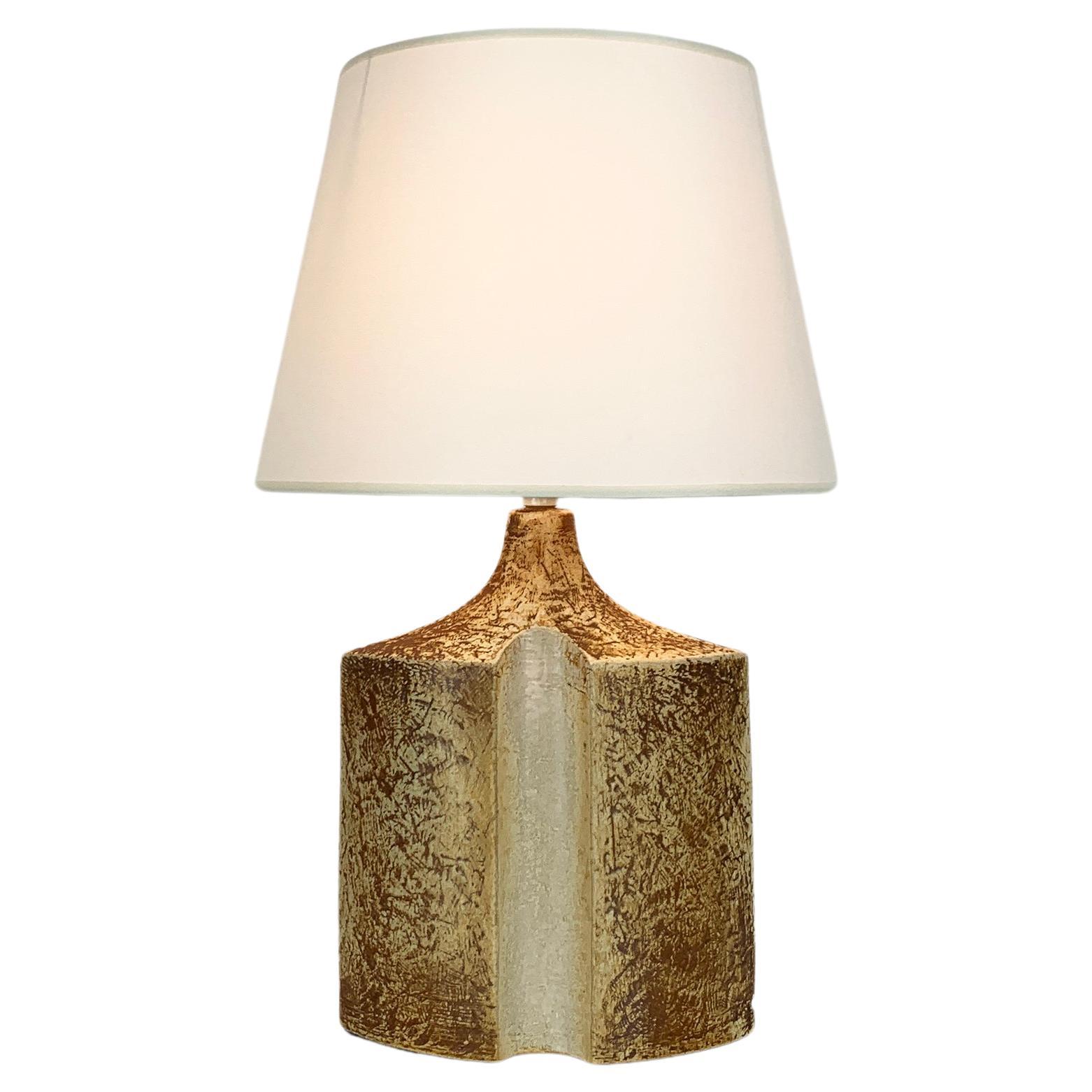 Big Danish Søholm Stentøj ceramic table lamp, glazed stoneware by Haico Nitzsche