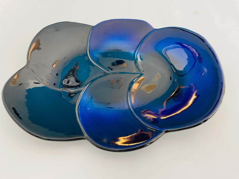 Big Decorative Ceramic Plate 'Viola 1967