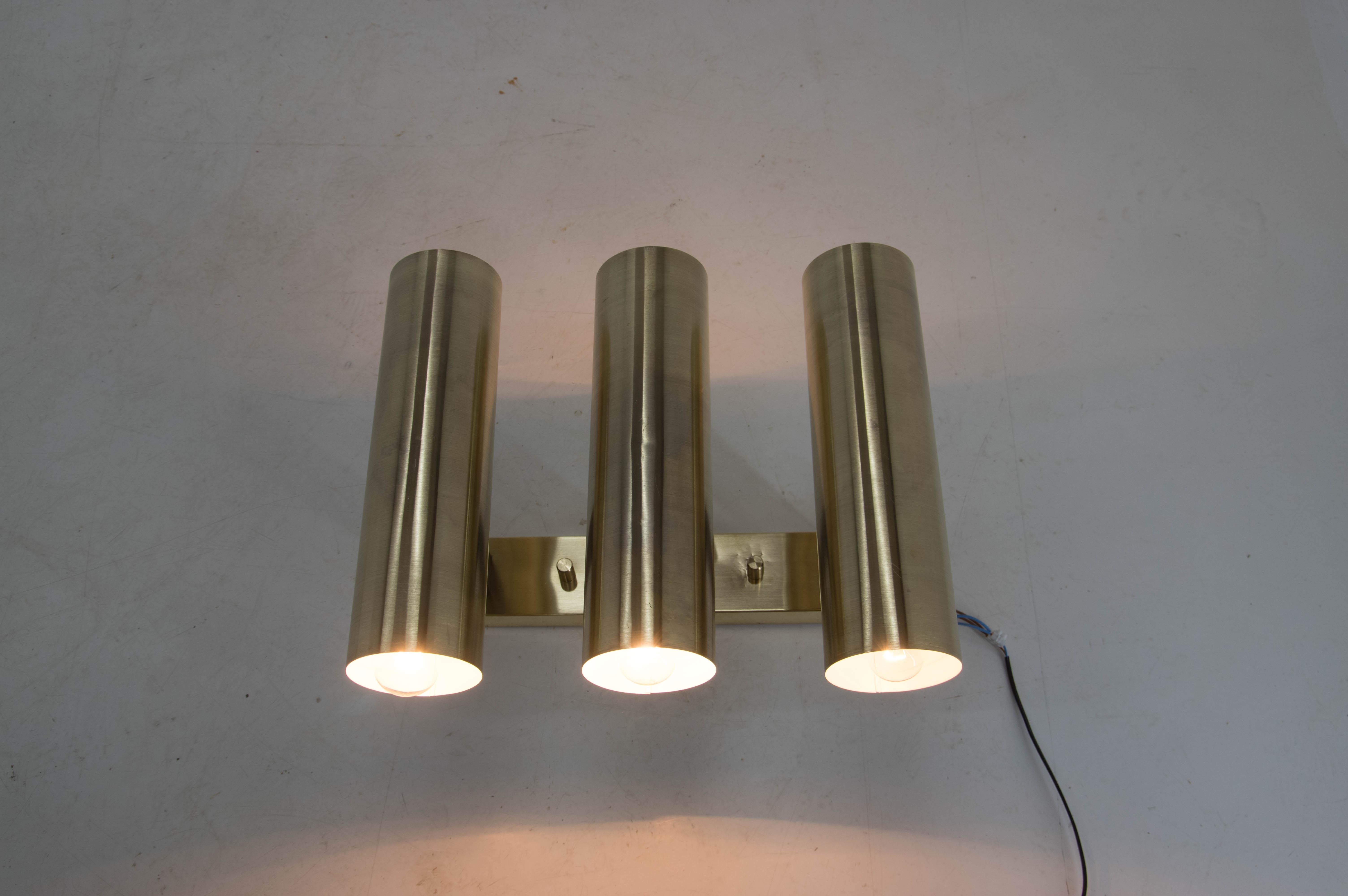 Big Design Brass Wall Lamp, 1970s, Up to Four Items For Sale 1