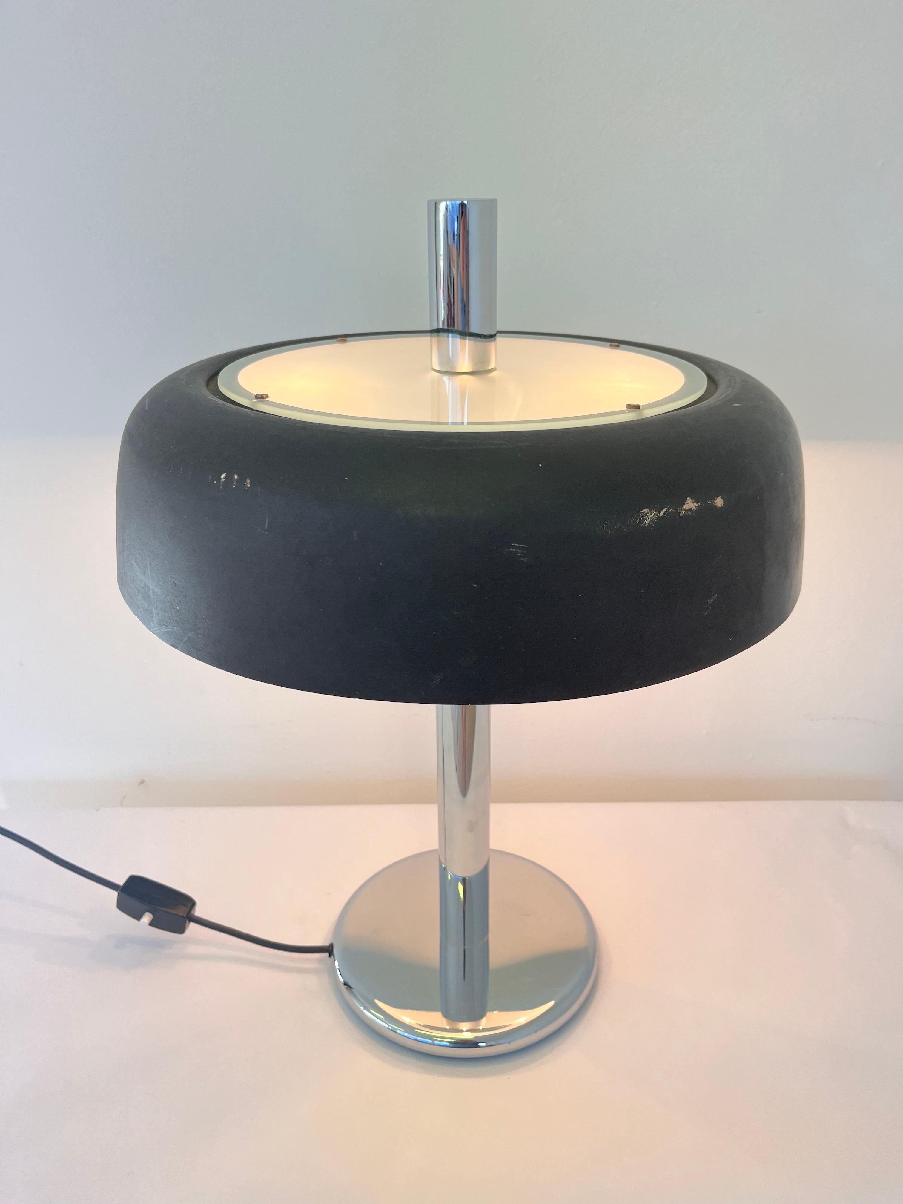 Late 20th Century Big Design Extra Large Midcentury Mushroom Table Lamp by Hillebrand, 1970s For Sale