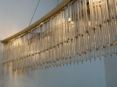 Hand Made austrian chandelier of great design, made entirely of glass and brass, XXL model - 1980s