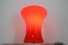 Big Design Red Glass Hotel Table Lamp, 1970s