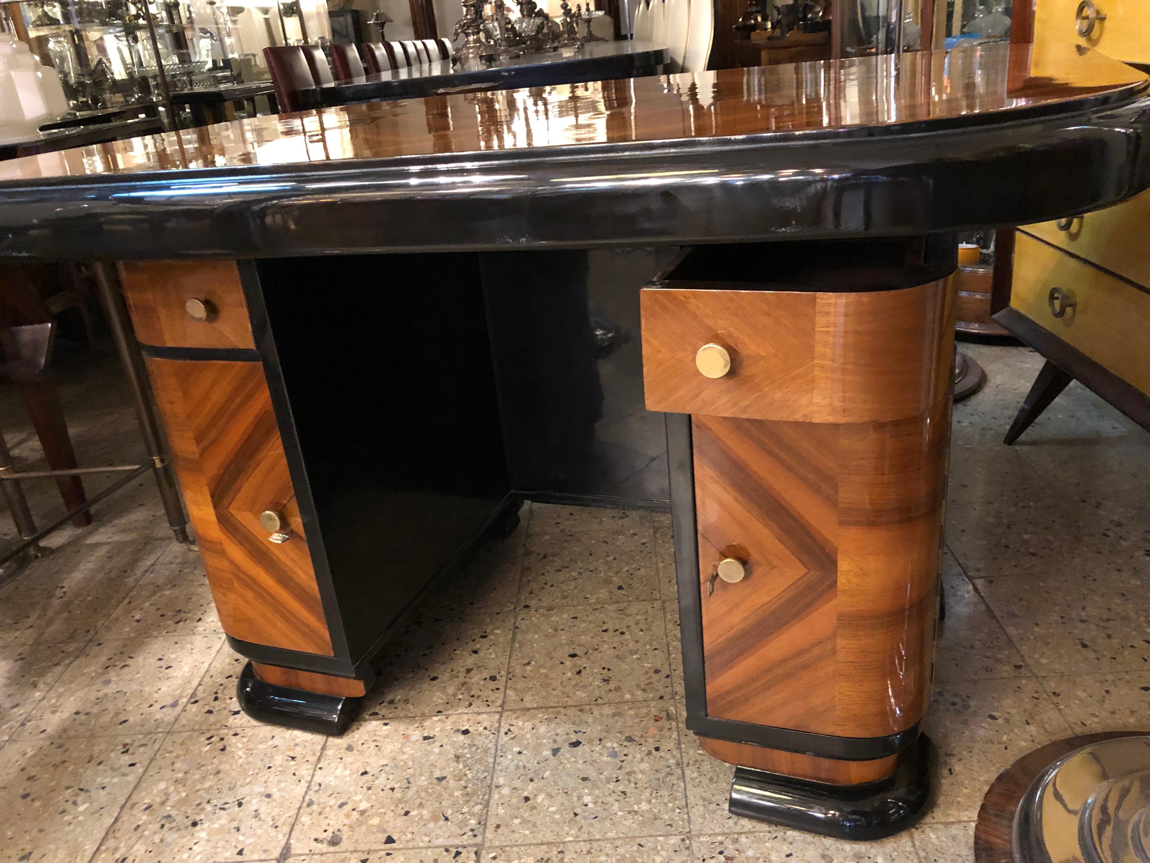 Desk Art Deco in Wood, 1930, Made in France For Sale 2