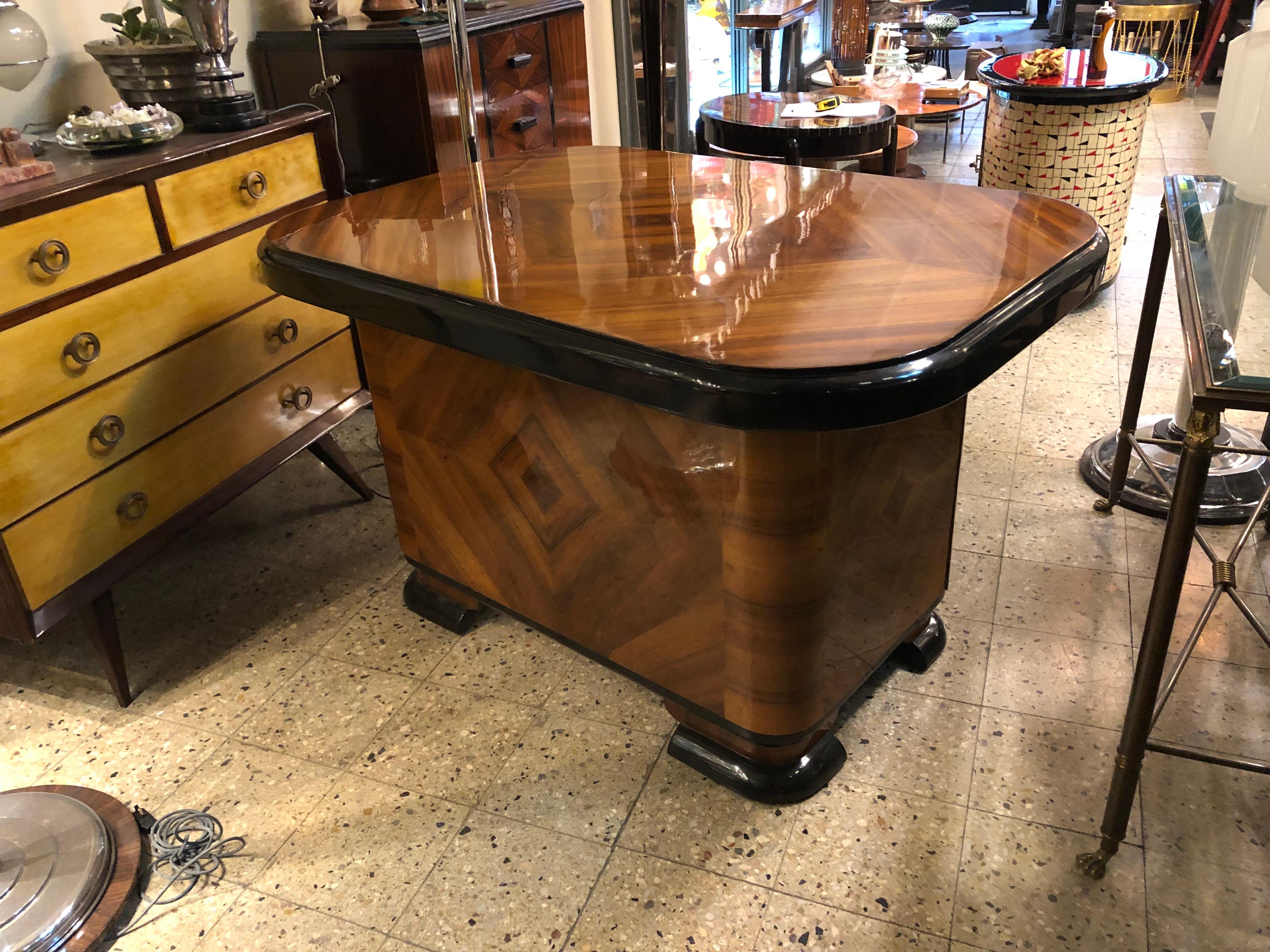 Desk Art Deco in Wood, 1930, Made in France For Sale 12