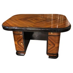 Desk Art Deco in Wood, 1930, Made in France